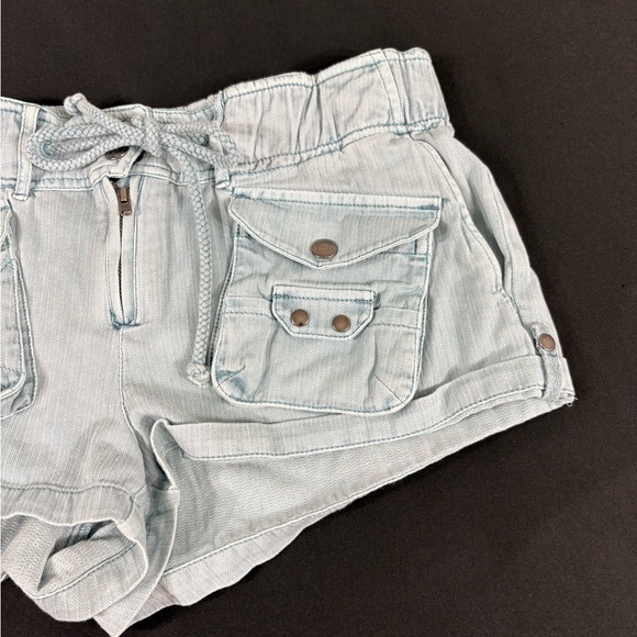 Free People Women Green Cargo Cut Off Shorts  Size XS - Picture 2 of 12